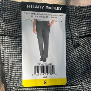 Hilary Radley Black and Gray Houndstooth Pants woman’s small